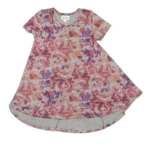 LuLaRoe Scarlett High Low Dress Watercolor Floral Kids Toddler Youth Size 2T